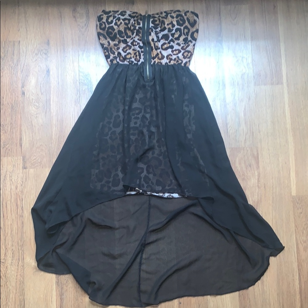 January 7 Black Strapless Sundress Cocktail